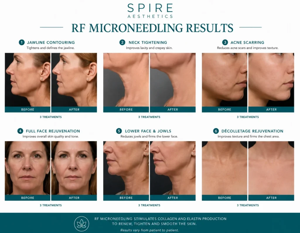RF Microneedling Skin tightening Herefordshire results