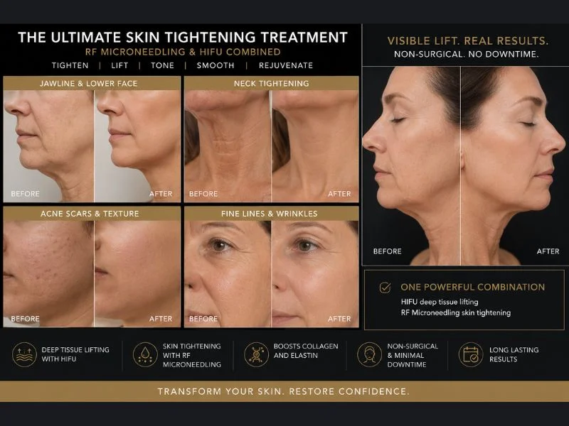 Results of combined treatment for the ultimate skin tightening treatment Herefordshire